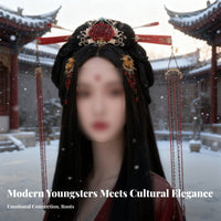 Warring States Design Headdress Set Intricate Features monarch's Consort Headwear Set Traditional Chinese Attire Hair Accessory