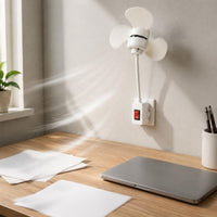 Plug in Wall-Mounted Fan Energy Saving Small Wall-Installed Fan Strong Ventilation Home Appliance for Washroom, Kitchen, Dorm Room