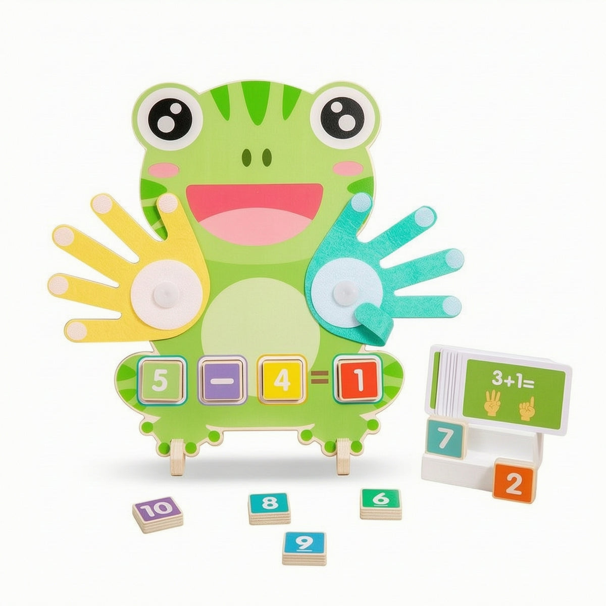 Child-Centered Math Board with Movable Hands Educational Math Teaching Board Interactive Learning Toy Fine Motor for Kindergarteners, Toddlers, Home School