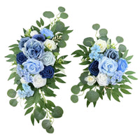 2 Pieces Reusable Wedding Welcome Sign Garland Easy to Hang Artificial Blossom Swag No Maintenance Eucalyptus Flower Swag Realistic Look for Brides