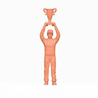1/64 Miniature Scale Racer Figure Paintable Champagne Festivity Figure Miniature Cameraman Model Three-Dimensional Printed