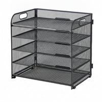 Desk Organizer with Pull-out Trays Space-Saving Paper Sorter Sturdy
