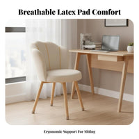 Modern Design Rolling Office Chair Adjustable Height Molded Seat Caster Chair Minimalist aesthetic Seating Furniture 360-Degree rotate for Students, Children, Home Workers, Dorm Room, Bedroom