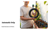 Drip Irrigation Kit Easy to Assemble Automatic Plant Watering System Water Saving DIY Watering Kit for Homeowners, Greenhouse, Volume Er Bed