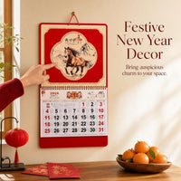 2026 Year of the Horse Wall Calendar with Artistic Illustrations and Customizable Logo
