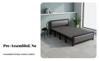 Four-Fold Bed Foldable Design Sleeping Furniture Space-Saving for Apartment Dwellers, Students, Rental House, Bedroom, Guest Room