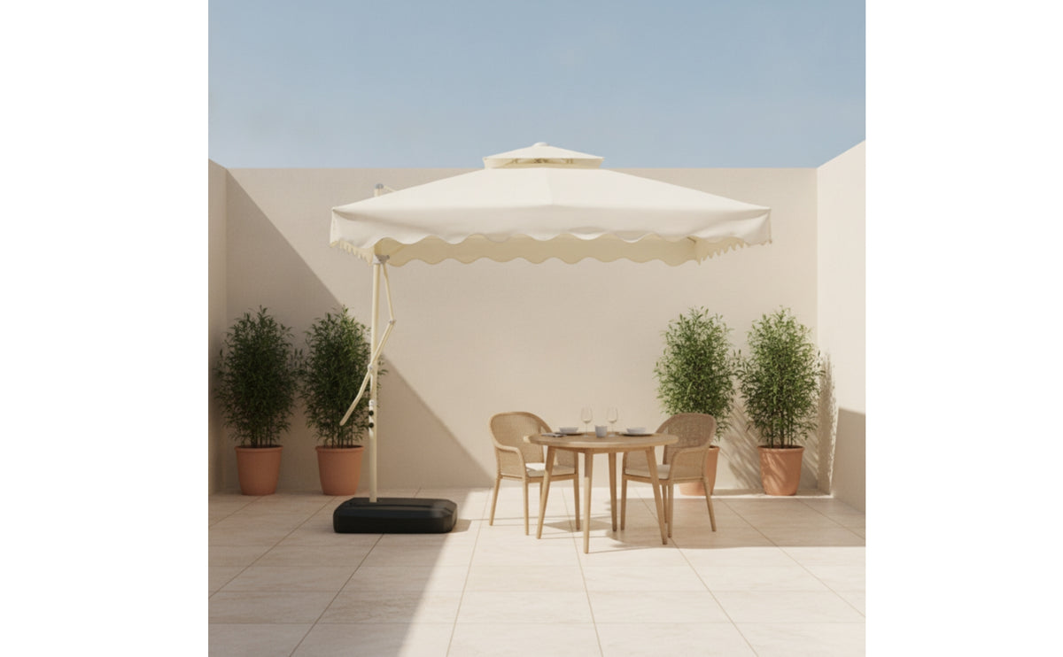 Cantilever Patio Umbrella Two-Top Patio Umbrella Vented for Garden, Poolside