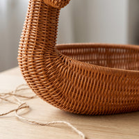 Pastoral Style Woven Fruit Basket for Home Decor and Storage