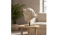 Horse Head Sculpture Resin Horse Head Statue Textured Sculpture with for Art Collectors, Entryway, Display Shelf