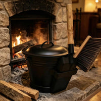 Ash Bucket Set Knitted Cuffs Fireplace Ash Bucket Easy to Clean Hearth Cleaning Gear