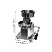 Heavy-Duty Hamburger Patty Press Machine Lever-Operated Manual Patty Press Countertop Food Prep Tool Brushed Silver