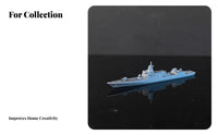1:1500 Scale Warship Model High Detail Type 055 Warship Model No Assembly Required Display Warship for Car Dashboard Ornament, Office Decor