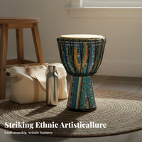 Lightweight Djembe Portable Rope-Tuned Djembe Beginner Friendly African Drum Rich Resonant Sound for Children, Beginners, Music Education, Jam Sessions, Live Performance, Outdoor Gathegaskets