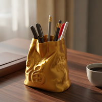 Lucky Money Bag Pen Holder for Desk Organization