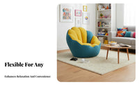 Soft and Comfortable Pumpkin-Shaped Chair Space-Saving Lazy Sofa Wide Seat Floor Lounger No Assembly Required for Students, Toddlers, Bedroom, Living Room, Reading Nook, Playroom