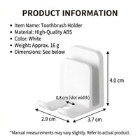 Wall Mount Toothbrush Holder , Dustproof Toothbrush Holder for , No Drill Storage Rack Organizer, Toothbrush Wall Holders Holder for Family