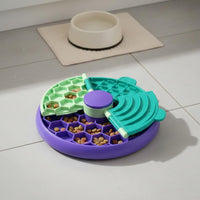 Slows Eating Interactive Dog Challenge Feeder Easy to Clean Interactive Challenge Feeder Long-Lasting Double Layer Slow Feed Bowl Non-Slip Base for Dogs, Cats, Training