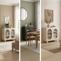 Sideboard with Spherical Feet Minimalist Storage Cabinet Modern Credenza for Dining Room, Kitchen