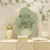 Freestanding Framed Plaque Organic Shape Plaque with Stand Sophisticated Tabletop Sign Modern for Bedside Table