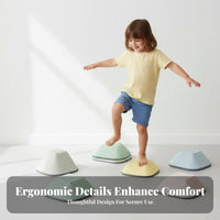 Long-Lasting Kids Balance Stepping Stones Indoor & Outdoor Use Balance Stepping Stones Colorful Children's Obstacle Course Blocks Lightweight for Preschoolers, Toddlers