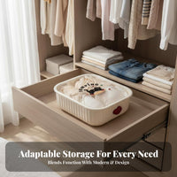 3 Pieces Compartmentalized Underwear Organizer Set Space Saving Drawer Divider With Lids Household Storage Foldable Design for Home Organizers, Students, homeowners, chest of drawers, Bedroom, Dorm Room