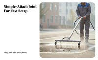 Commercial Grade Pressure Washer Water Broom Quick Connect 7 Nozzle Surface Cleaner 360-Degree Mobility for Sidewalks, Driveways, Patios
