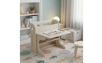 Space-Saving Kids Study Desk and Chair Set Multi-Functional Kids Study Table with Chair Ergonomic Design Foldable Activity Table Set Safe Materials for Preschoolers, Toddlers, Kindergarten, Playroom