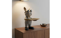 Dog Figurine Key Holder Housewarming Gift Canine Butler Tray Entryway Storage Statue Easy to Clean Resin Butler Figurine