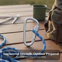 High-Strength Gourd-Shaped Carabiner Long-Lasting Coil Gate Carabiner Lightweight Outdoor Hardware Heavy-Duty for Hikers, Outdoor Enthusiasts, Backpackers, Camping, Hiking, Backpacking, Suspended Bed Setup