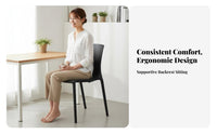 Molded Plastic Shell Chair Minimalist design Molded Shell Chair Thickened Construction Ergonomic spinerest for Students, Adults