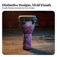 Long-Lasting Tunable Djembe Portable Hand Drum Lightweight Percussion Instrument Synthetic Drumhead for Musicians, Music Students, Festivals, Performances, Practice Sessions, Outdoor Gathering