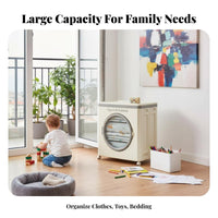 Large Foldable Bin with casters Multi-Functional Storage Container Easy Assembly
