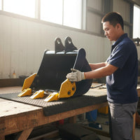 Multi-Functional Mini Excavator Attachment Kit Versatile Excavator Scoop and Ripper Set Long-Lasting Ground Auger Drill Wear-Resistant for Contractors, Landscapers, Farmers, Construction, Landscaping, Farming, Demolition