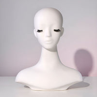 PVC Wig Display Head Mannequin with Adjustable Stand