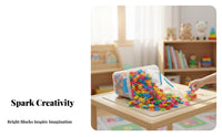 DIY Snowflake Building Blocks Educational Flower Shaped Connecting Toy Rotatable for Toddlers