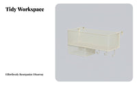 Clamp-on Cubicle Organizer Space-Saving Partition Shelf Mesh Design for Students