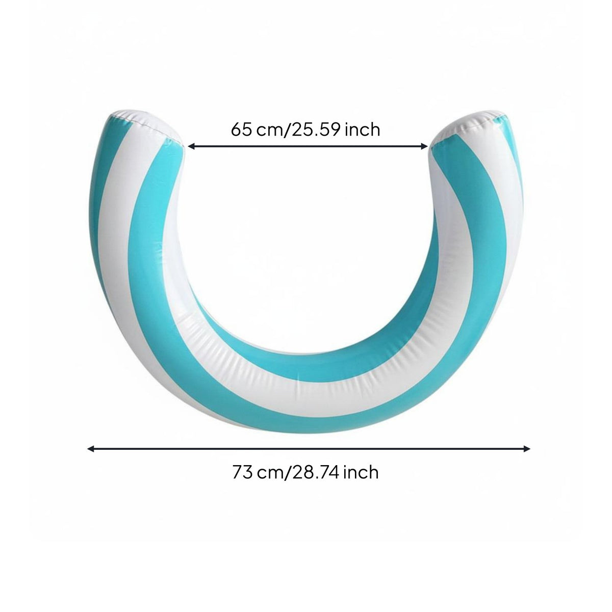 Thickened PVC U-Shaped Pool Buoy Portable Striped Swimming Buoy Leak-Proof Design Inflatable Water Saddle for Adults, Teens, Beach, Lake