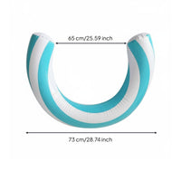 Thickened PVC U-Shaped Pool Buoy Portable Striped Swimming Buoy Leak-Proof Design Inflatable Water Saddle for Adults, Teens, Beach, Lake