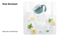 Food Grade Material Heat Resistant Cold Water Kettle Safe Plastic Water Pitcher with Lid Easy to Clean for Hosts, Kitchen, Home, Parties