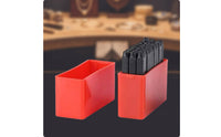 36 Pieces Alphabet Number Stamp Set Clear Legible Marks Steel Punch Stamps Machining Letter and Number Punch Set for Crafters, Leather Work