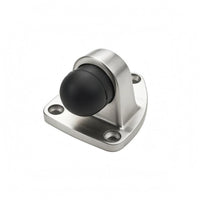 Brushed Metal Triangular Door Stopper Impact Protection Stainless Steel Door Stopper Installation Screws Home Hardware Rounded Edges