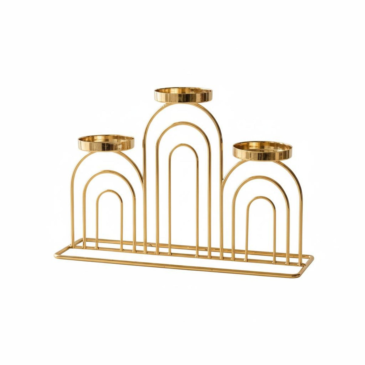 Wrought Iron Candelabra Romantic Atmosphere Table Centerpiece Candle Stand Gold Candelabra for Wedding