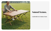 Foldable Folding Camping Table and Chair Set Easy Assembly Roll-up Table with Moon Chairs Sturdy Heavy Duty Folding Furniture Set Weather-Resistant for Picnickers, Event Planners, Picnics, Backyard, Beach, Parties