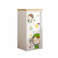 Space-Saving Single-Door Metal Locker Pastel Colors Storage Cabinet Long-Lasting Bedside Table Rust-Proof for Children, Young Adults, Homeowners, Bedroom, Living Room, Narrow Areas, Playroom