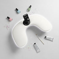Ergonomic Design U-Shaped Nail Arm Rest Tool-Effortless Setup Manicure Hand Pillow Phone Holder Easy to Clean for Home Use