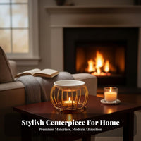 Pumpkin Shape Scented Cube Liquefy Burner Heat Resistant Tealight Oil Burner Essential Oil Aroma Disperser Hollow-Empty