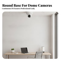 Round Concealed Wiring Box White Ceiling Camera Junction Box Cylindrical