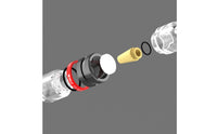 Lower Drain Section Double-Filtration Moisture Separator Side Inlet Holes Inline Airbrush Filter Cylindrical Transparent Airbrush Filter Easy to Install
