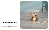 animalShaped Nightstand with Light Space-Saving Bedside Table for Cabin, Toddlers