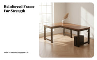Space-Saving L-Shaped Desk with Shelves Large Workspace L-Shaped Workstation with Storage Spacious Tabletop Corner Table Sturdy Construction for Students, Professionals, Gamers, Bedroom, Study Room